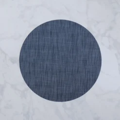 VIDA Round Woven Placemats Set of 4 (Navy)