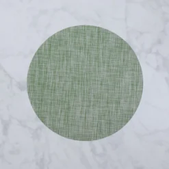 VIDA Round Woven Placemats Set of 4 (Green)