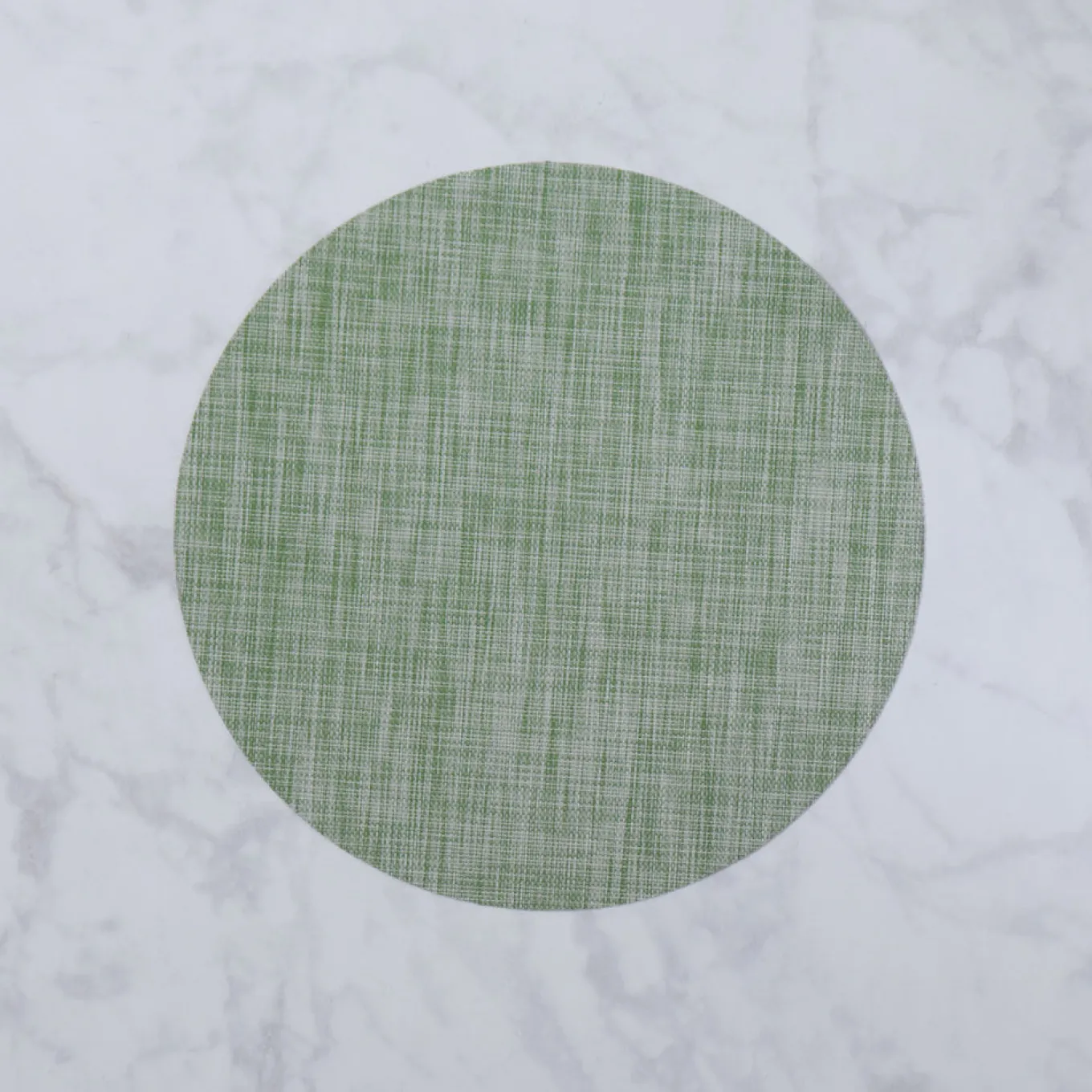 VIDA Round Woven Placemats Set of 4 (Green)