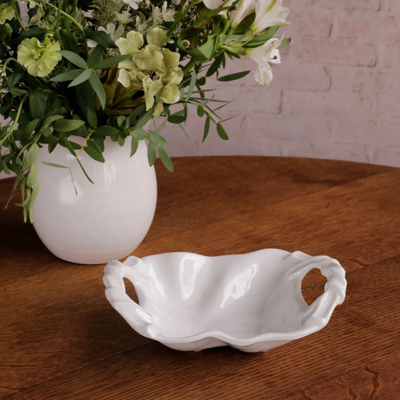 VIDA Sasha Small Bowl with Handles White
