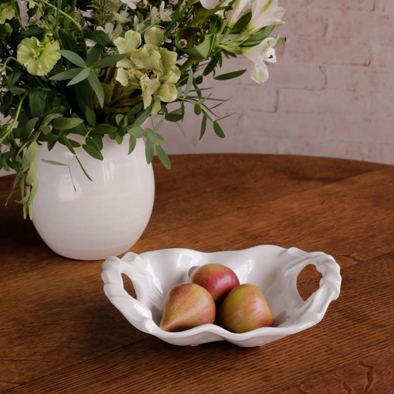 VIDA Sasha Small Bowl with Handles White