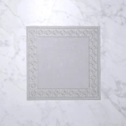 VIDA Square Embroidered 15" Square Placemats Set of 4 (Gray)