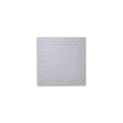 VIDA Square Embroidered 15" Square Placemats Set of 4 (Gray)