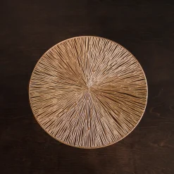 VIDA Sunburst 15" Round Placemats Set of 4 (Gold)