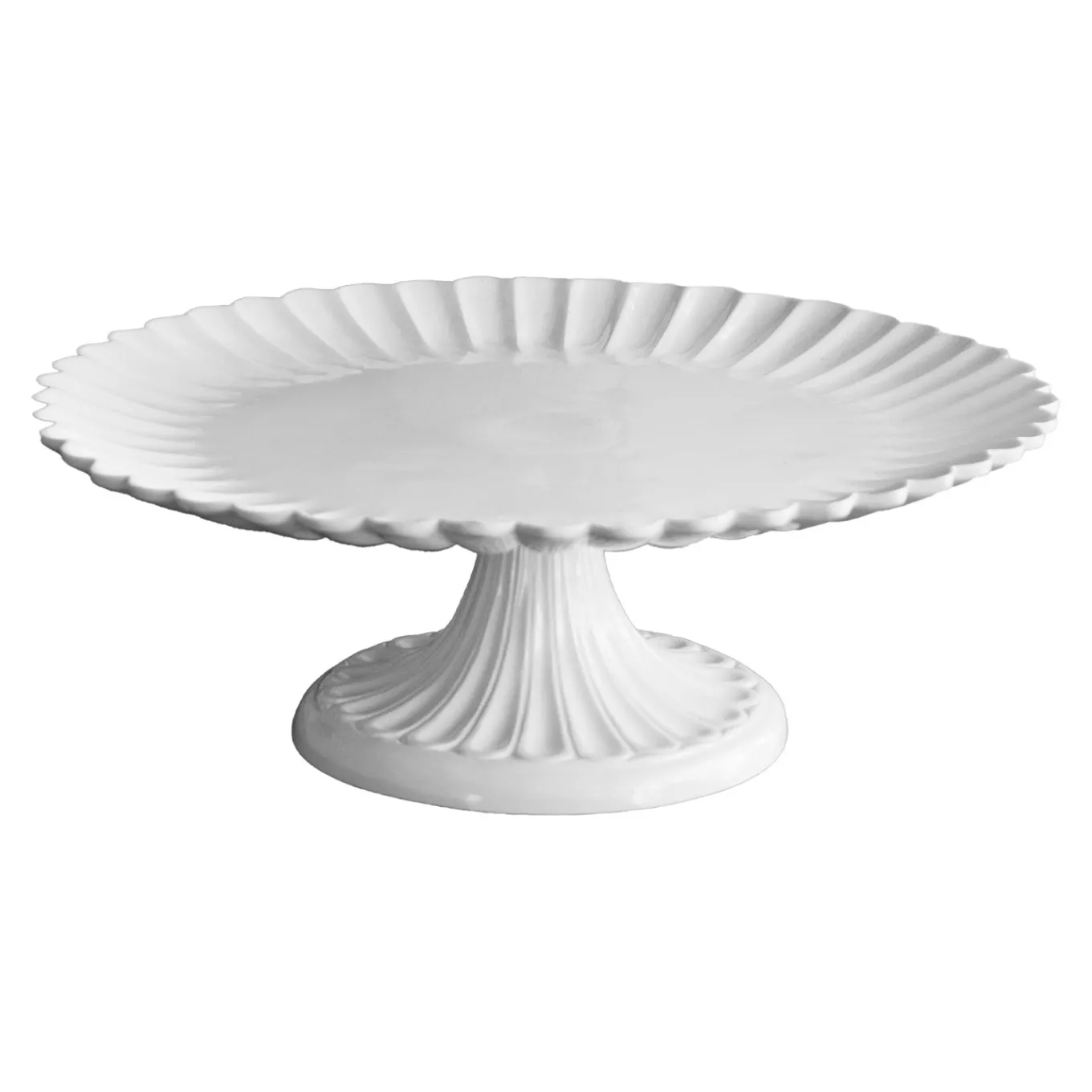 VIDA Vienna Pedestal Cake Plate White