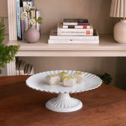 VIDA Vienna Pedestal Cake Plate White