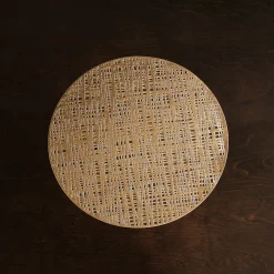 VIDA Woven 15" Round Placemats Set of 4 (Gold)
