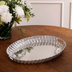 VINTAGE Swirl Oval Tray with Handles
