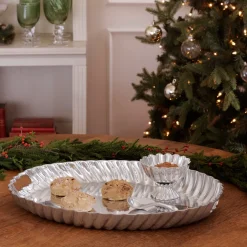 VINTAGE Swirl Oval Tray with Handles