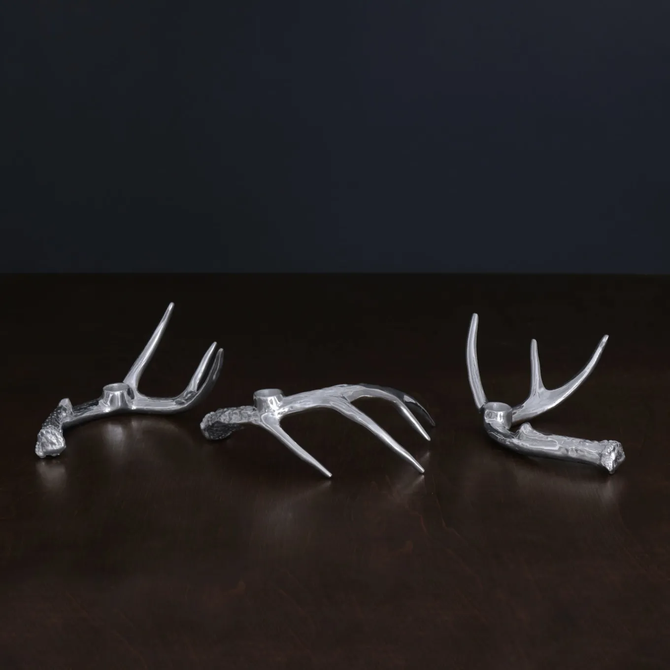 WESTERN Antler Candlestick Set of 3